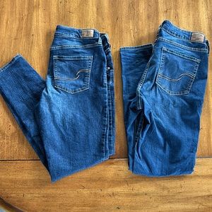 Maternity Baby Bump Skinny Jeans Lot of 2. Size Medium & Large